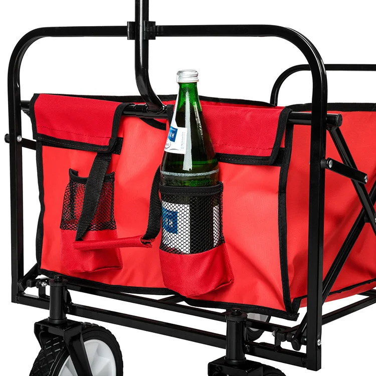 shan dong qingdao 7 inch non pneumatic pu foam replacement radio flyer 3-in-1 ez folding wagon with canopy for kids and cargo