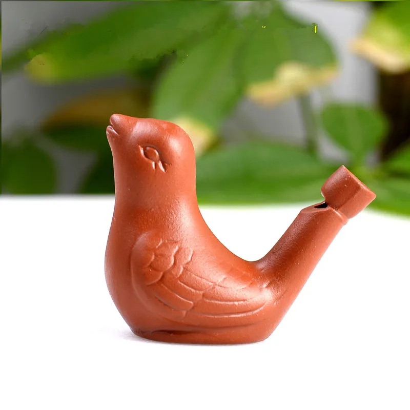 Factory Wholesale Clay Bird Whistle With Lanyard Crafts Kids Animal Shaped Whistle Toy