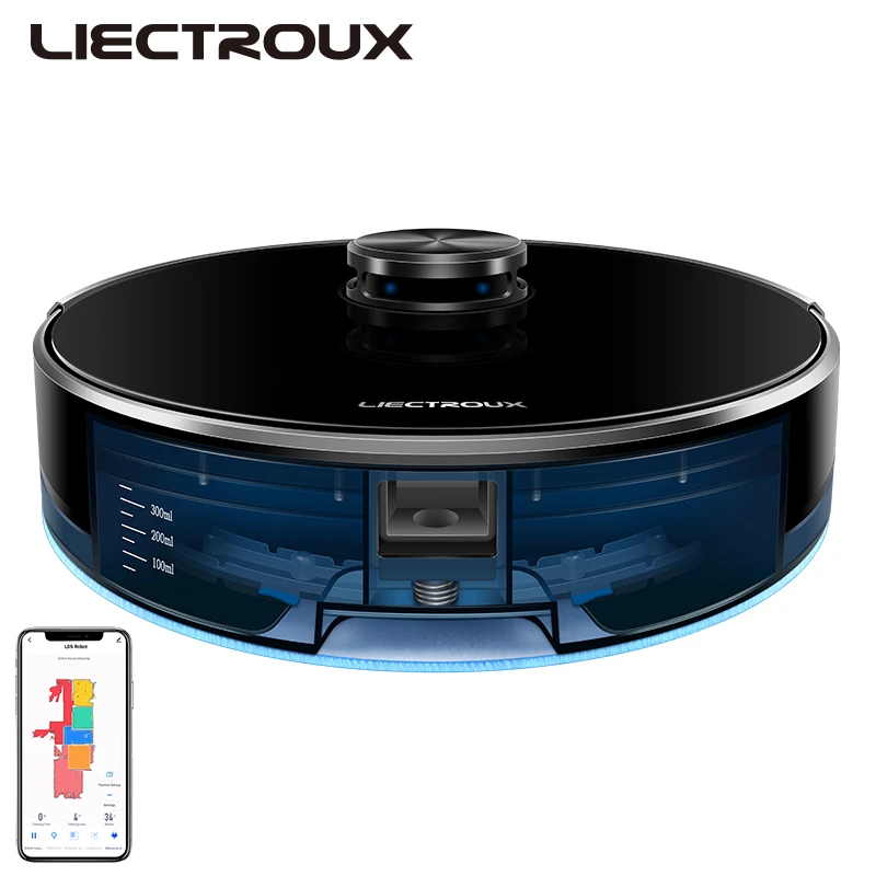 Робот-пылесос LIECTROUX XR500 с функцией уборки и мощным всасыванием на 5000 Па