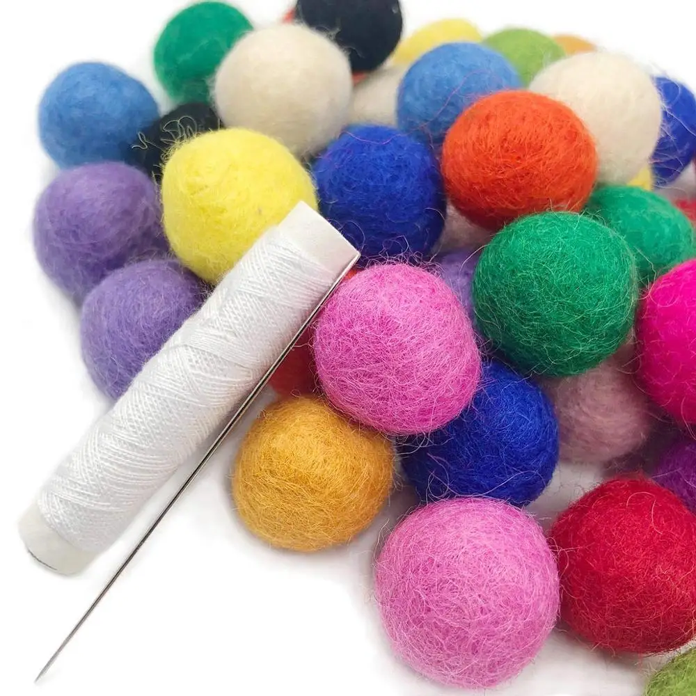 Handmade 100% Wool Felted Balls for Christmas decoration