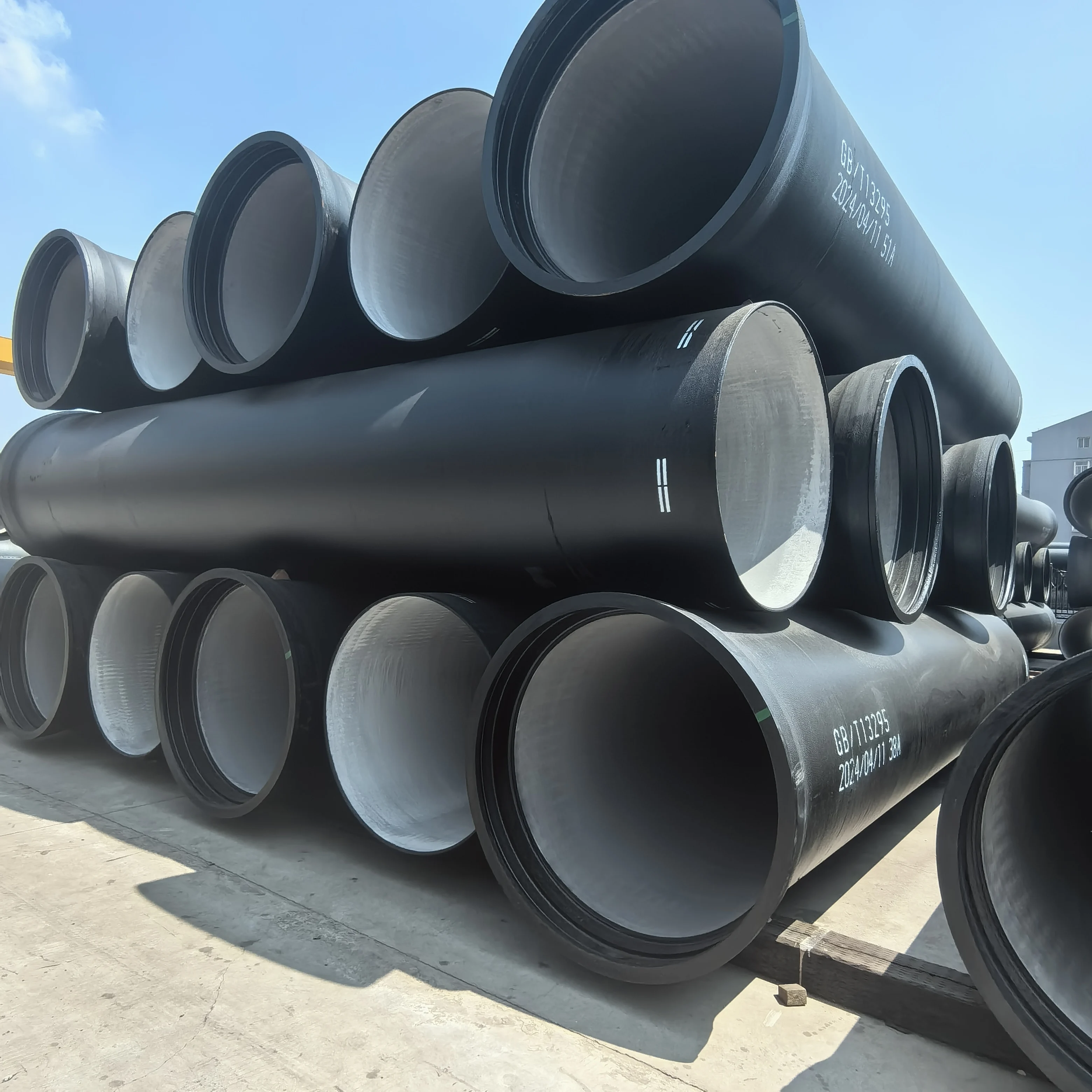 Custom PN25 T-Interface Spray Socket Nodular Cast Iron Pipe K9/C40 Double Coil Production Services