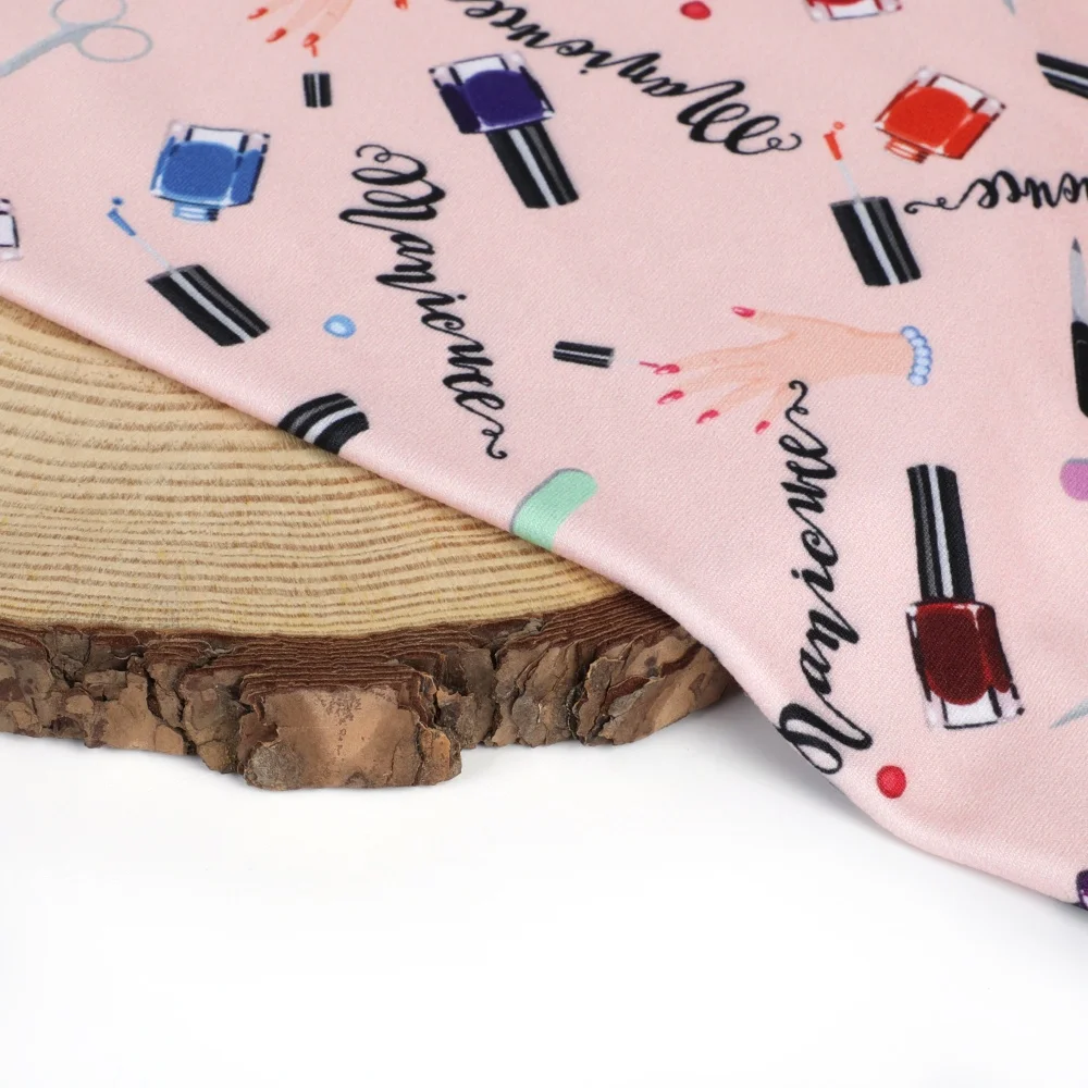 digital print double brushed poly DBP dress material polyester baby jersey fabric