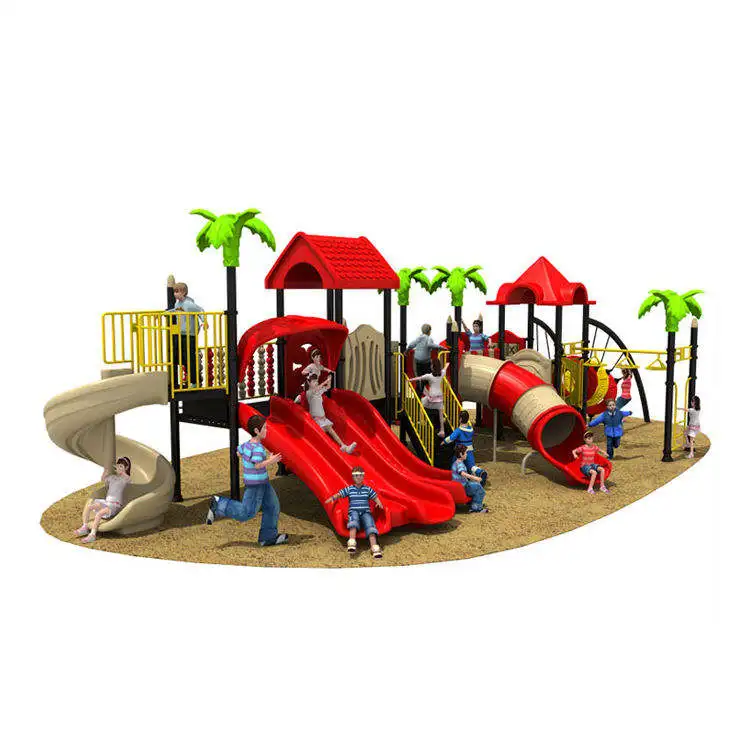 Kids Plastic Slides Playground Outdoor Amusement Playground for Sale