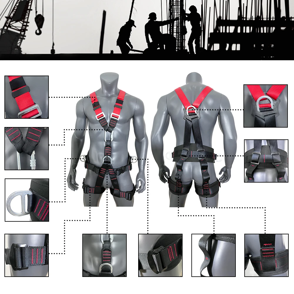 Harness Safety Climbing Five Point Safety Harness Polyester Safety Harness