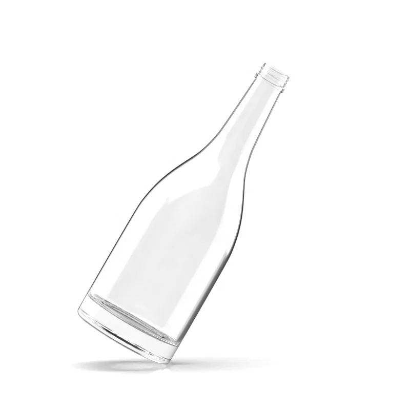 popular selling  round shape glass brandy bottle screw cap for distillery