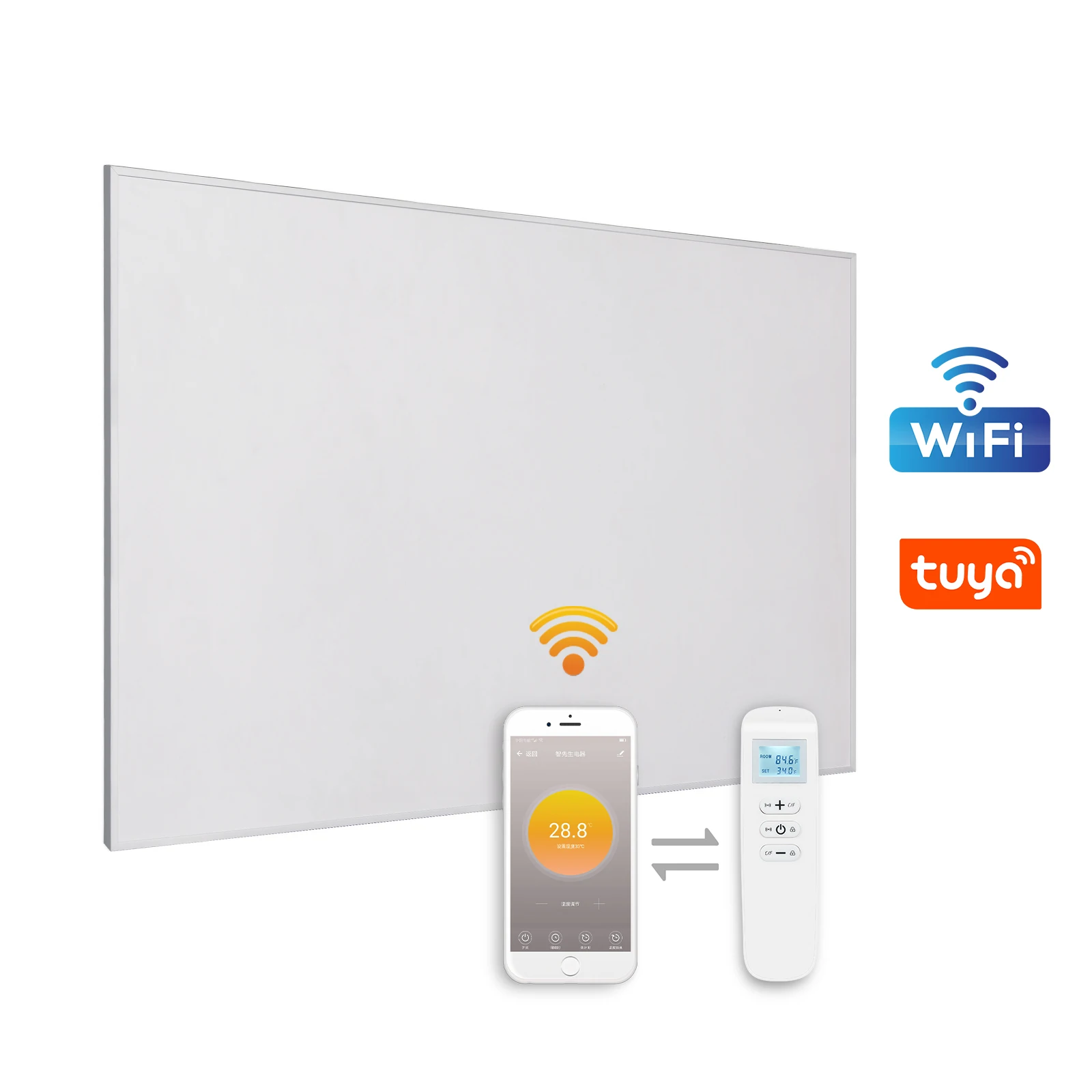 Infrared ceramic coating room heater with wifi thermostat