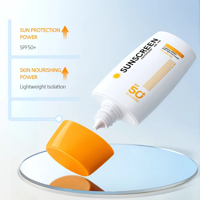Частная торговая марка SPF 50 + солнцезащитный крем 48 г оптовая продажа индивидуальная УФ-защита освежающий увлажняющий солнцезащитный крем для лица и тела