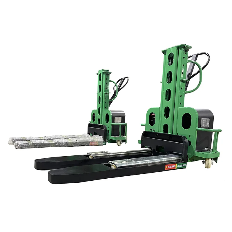 Wholesale High Quality Electric Self Loading Pallet Stacker 1000kg 1500kg 700kg with Lithium Battery