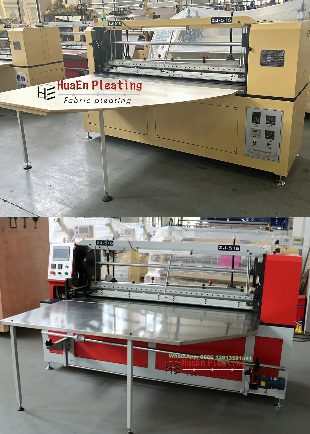 HuaEn Pleating for Fabric on Garment Cloth Dress Skirt Lace Leather Satin Velvet Soleil Sunburst Pleating Machine