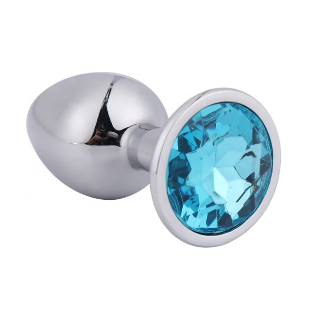 Stainless Steel Diamond Silver Jewelry Vagina Small Size Sex Toys Butt Anal Plug
