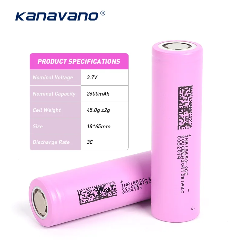 OEM customized li ion battery cell 18650 2600mah 3.7v rechargeable  battery for balance car