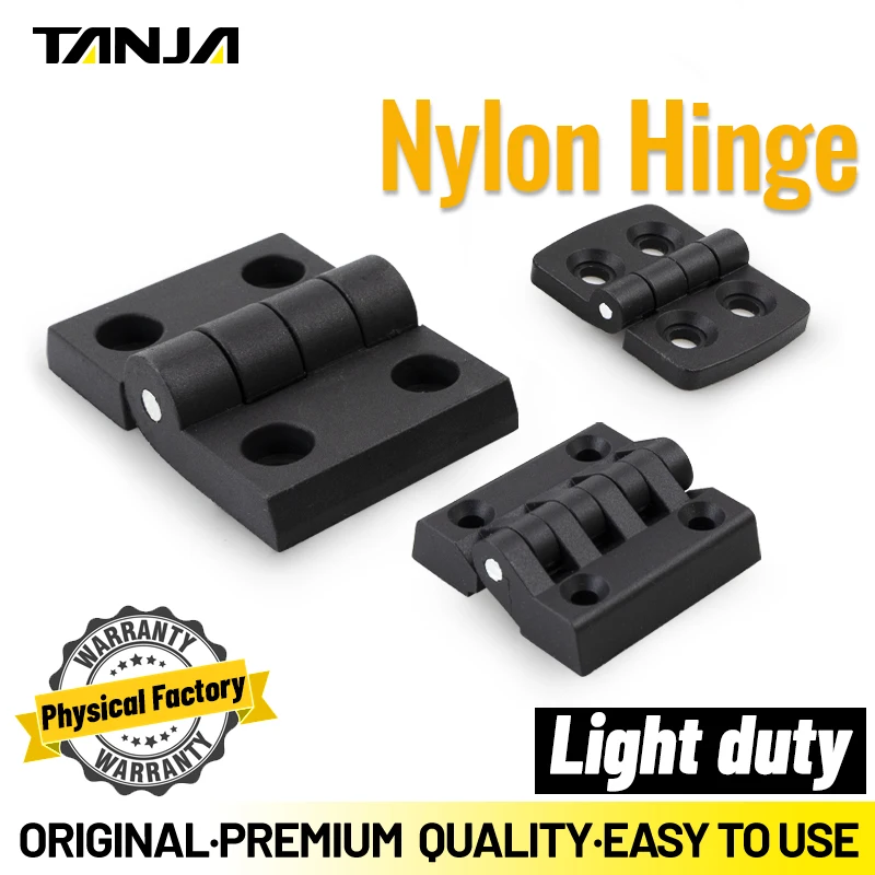 Black PA Gate Hinges Cabinet Box Generator Butt Hinge Nylon Hinge