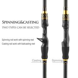 210 Modal 7 Feet Auto Hook Carbon Blank In Stock  Hunting Black Perch Beach Long Fishing Rod