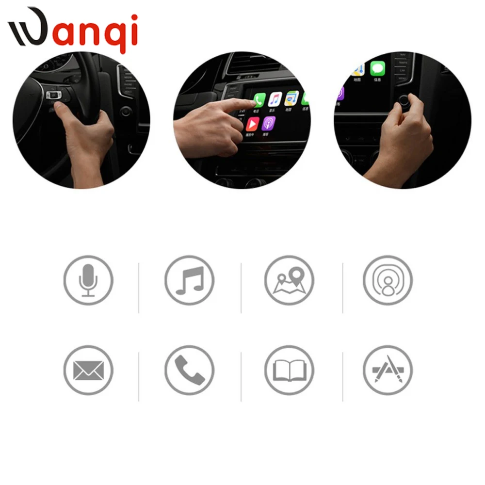 Wanqi Newest Carplay USB dongle for android car navigation gps with smart link Supports iOS Phones