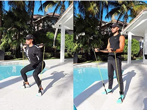 Exercise Equipment Stand Fat Fitness Bar With Resistance Band Kit