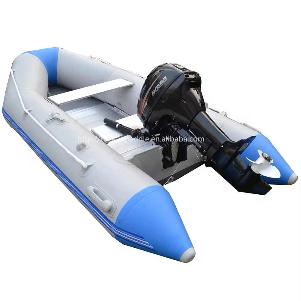 Wholesale Inflatable Rubber Dinghy Fishing Boat 2m 3m 4m Pvc Hypalon Air Deck Floor With Motor For Sea