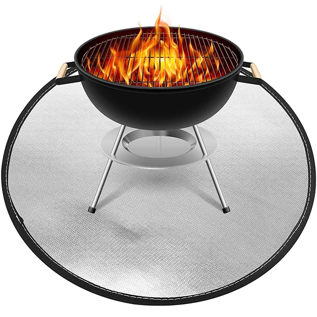 Premium Quality Fire Pit Mat for Deck Fireproof Waterproof Mat Excellent Heat Insulation for Charcoal Grills BBQ,and fire pits