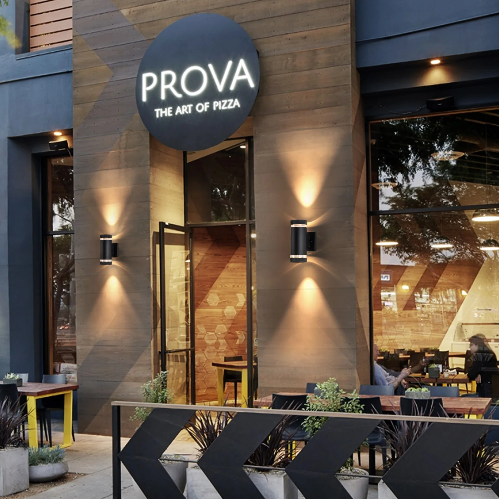 Sensor Light Outdoor Up Down Outdoor Wall Mounted Light Aluminum E26 AC110V