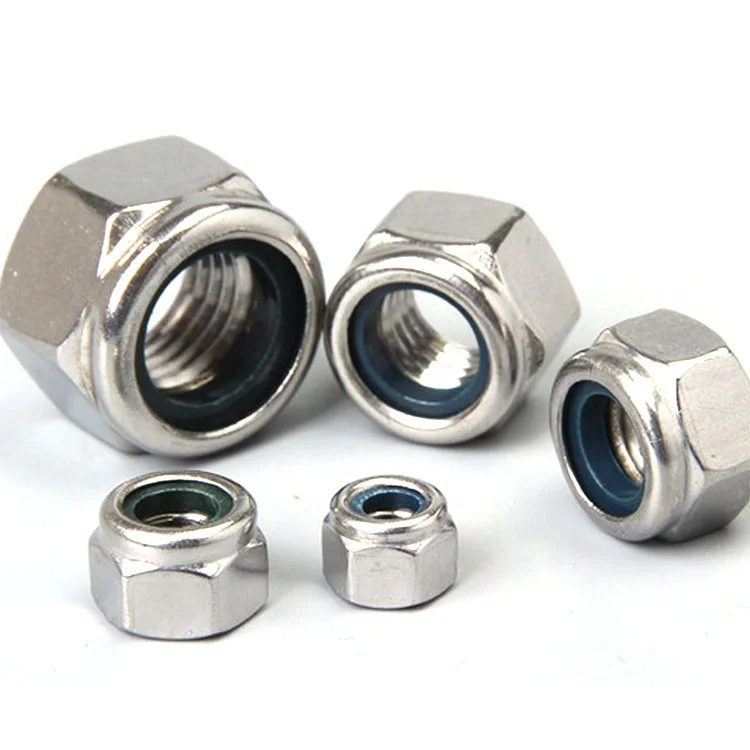 Class 4/6/8 Carbon Steel Nylon Insert Self-Lock Hexagon thin Nut, Hex thin nut