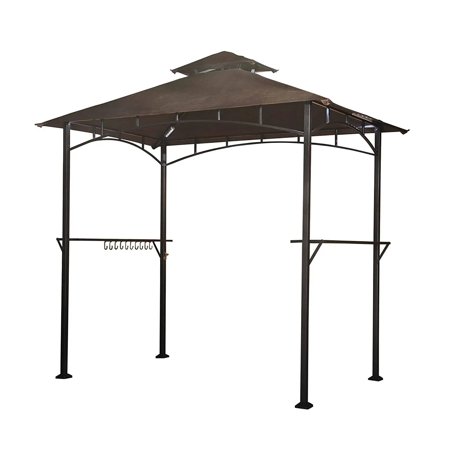 Outdoor Garden Steel BBQ Grill Gazebo With Double Tiered with Extra Shadow