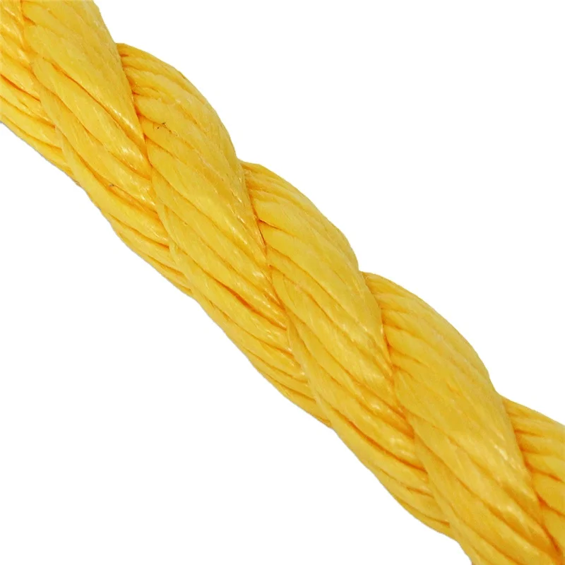 mooring rope   4mm 6mm 8mm 10mm 40mm PP Packaging Rope 3/4 Strand Twisted Rope
