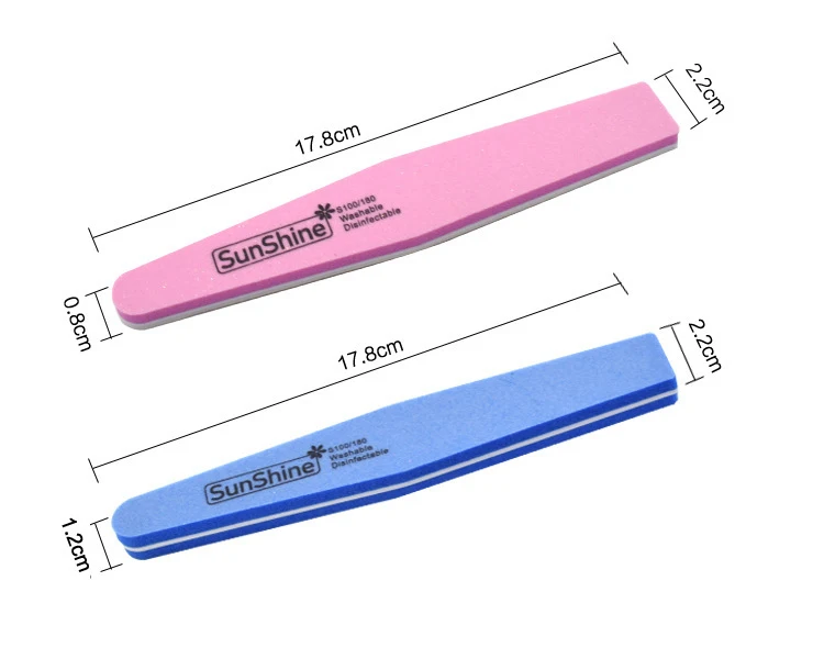 Amazon Hot New Professional Rhombus Nail file 100/180 Sandpaper Sanding files Polishing files nails grinding equipment manicure