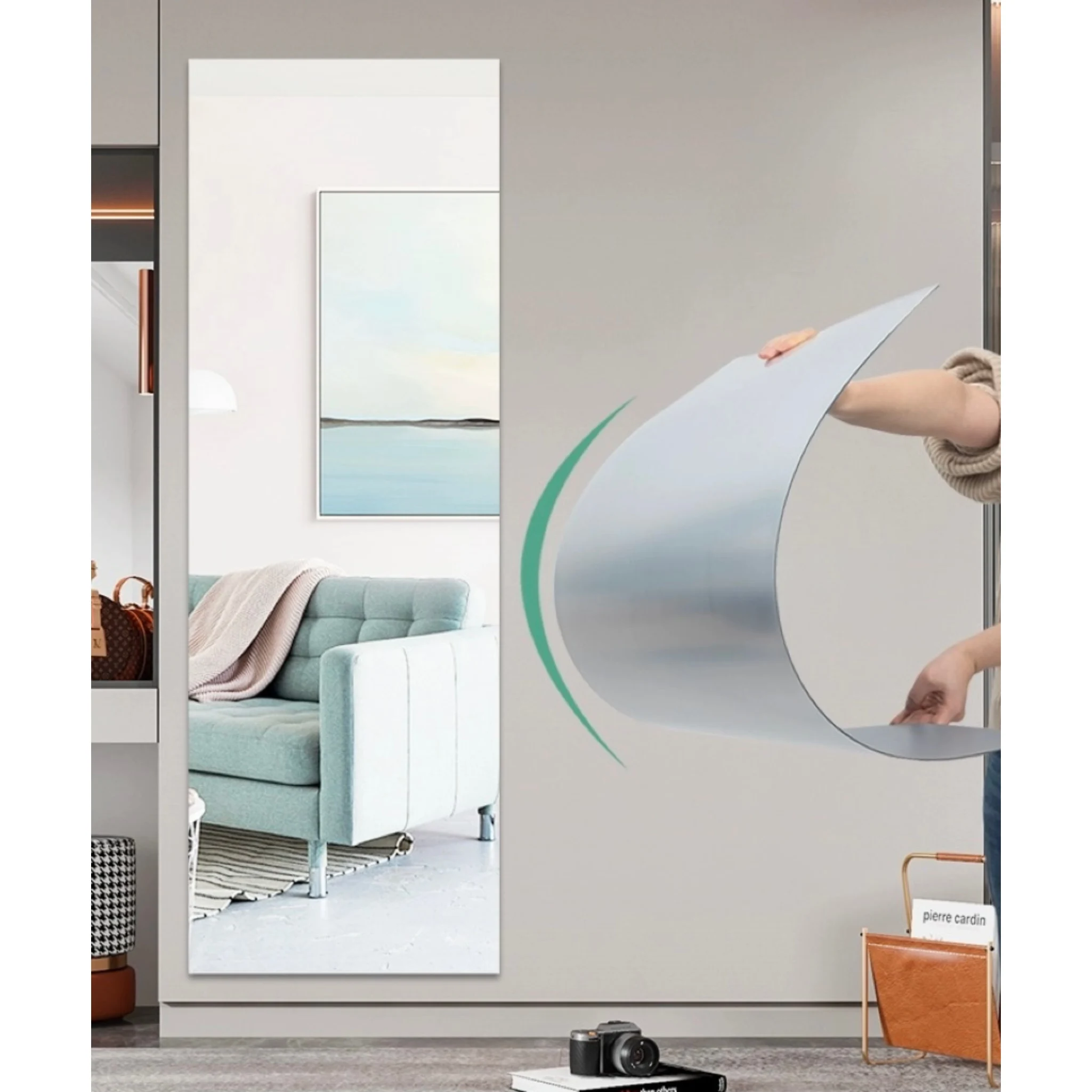 Best Selling Full length Large Size 3D Non Glass One Way Dressing Mirrors Decor Wall Frameless Plastic Mirror