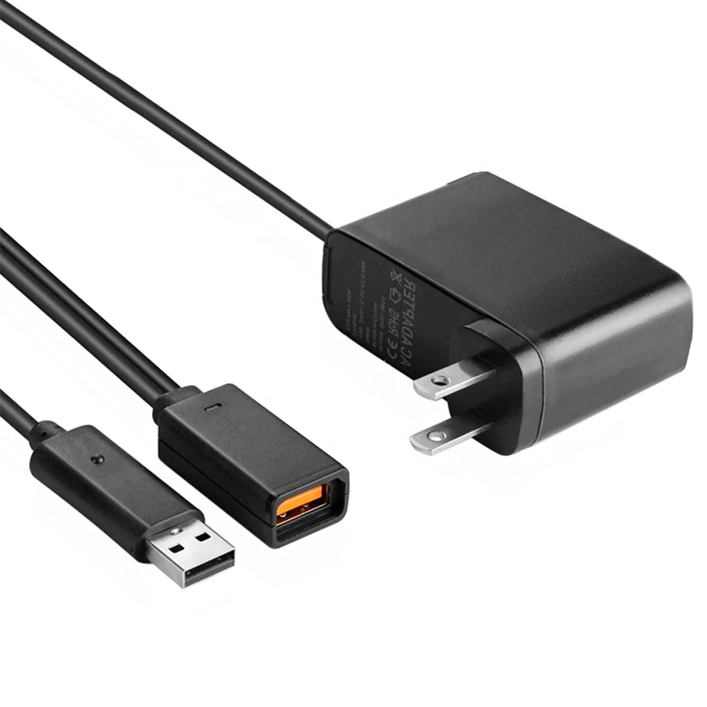 Black AC 100V-240V Power Supply Adapter USB Wall Charger for Microsoft Xbox 360 Kinect KI-NECT Kinect Sensor EU/US/UK Plug