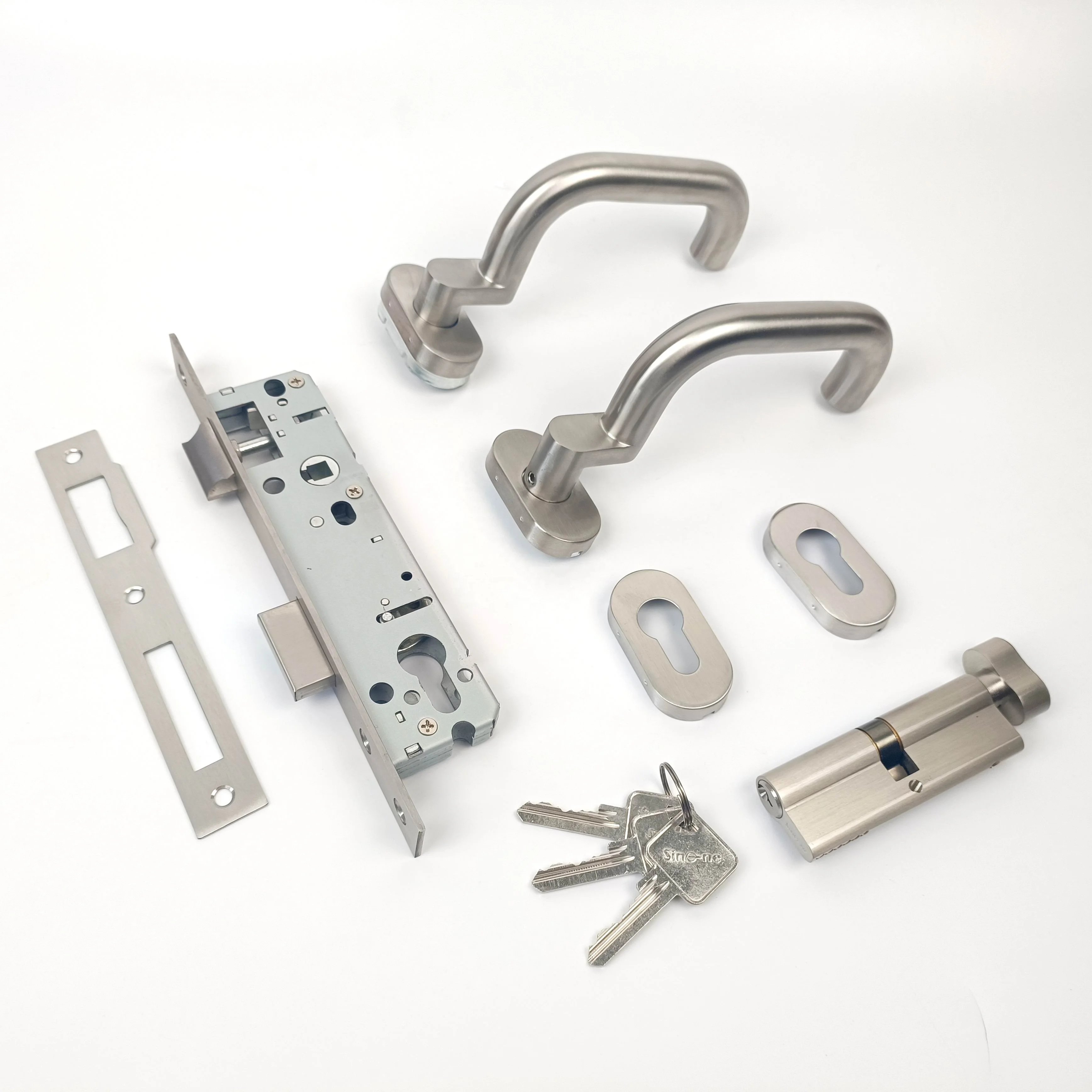 heavy duty fire door stainless steel lever handle