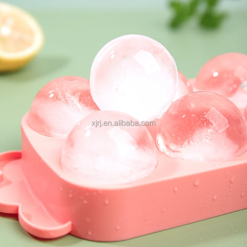 8 Cavities Plastic Sphere Ice Mold Large Ice Sphere Crystal Clear Ice Ball Maker