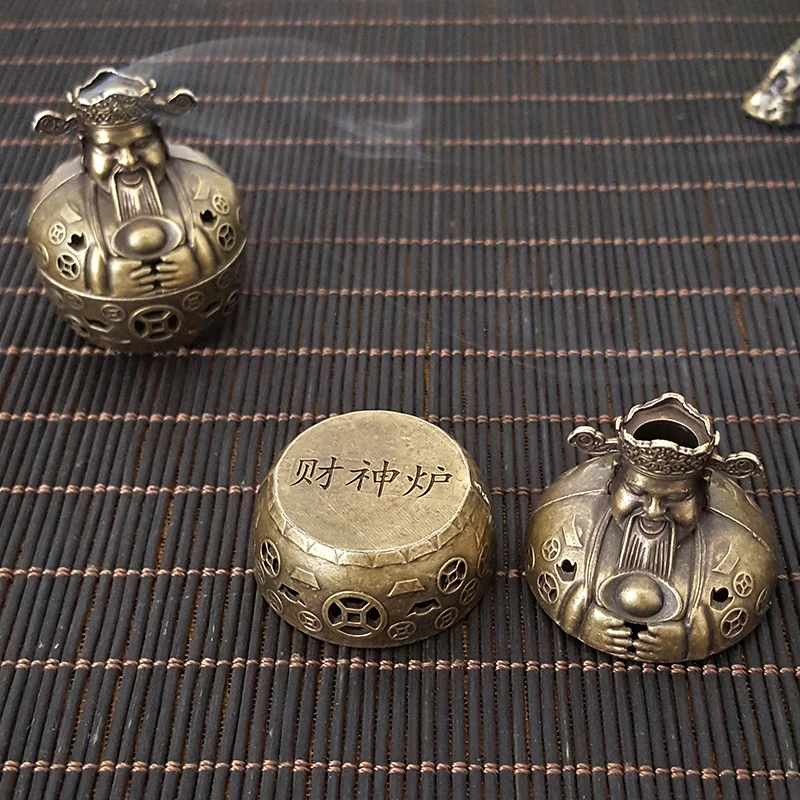 The God of Wealth Incense Sticks Holder Plate Healing Incense Burner Holder Censer Rack Table Supplies Incense Stand Ash Catcher