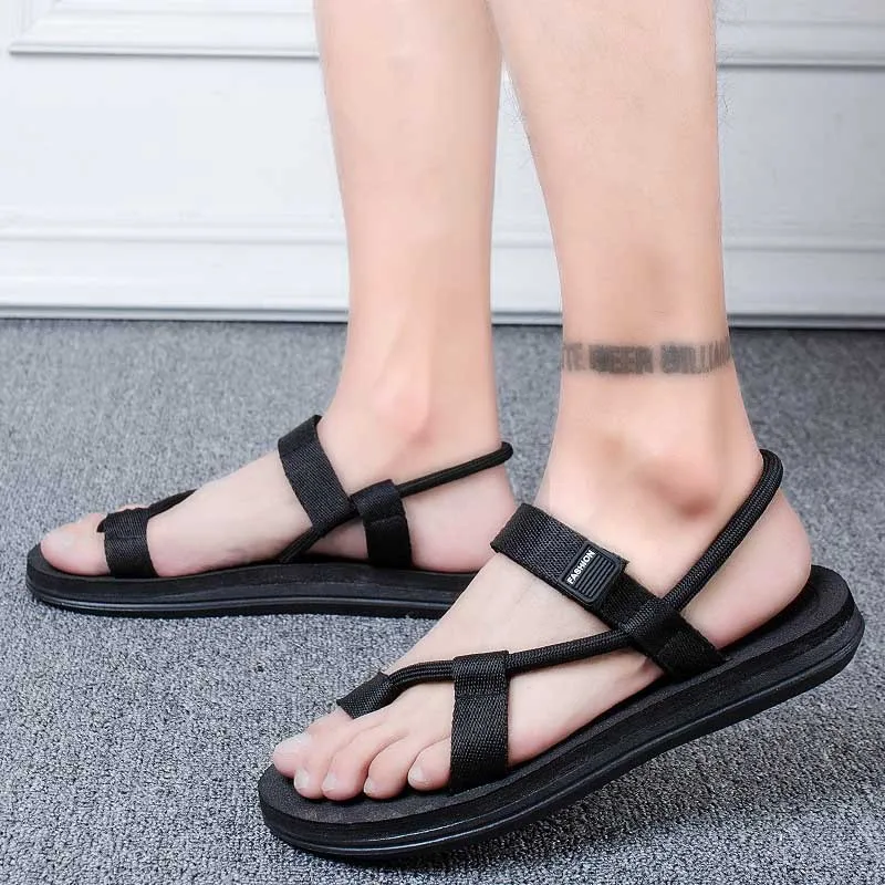 
2021 Flat Open-toe Strap Rubber Casual Sandal Dual-use Slippers Summer Men Beach Women Sandals 