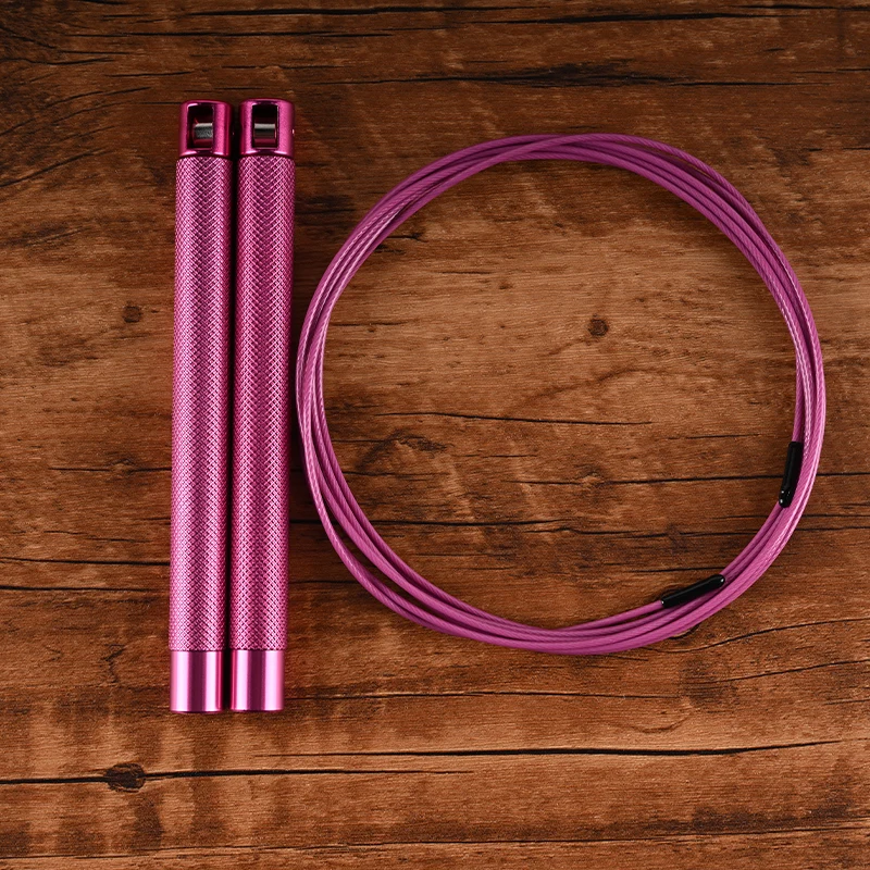 High speed dual bearing system aluminum handles jump rope for cross fit