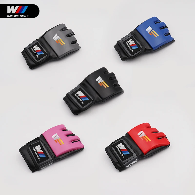 Grappling MMA Gloves PU Punch Bag Boxing Glove Half Finger for Men Training Mitts