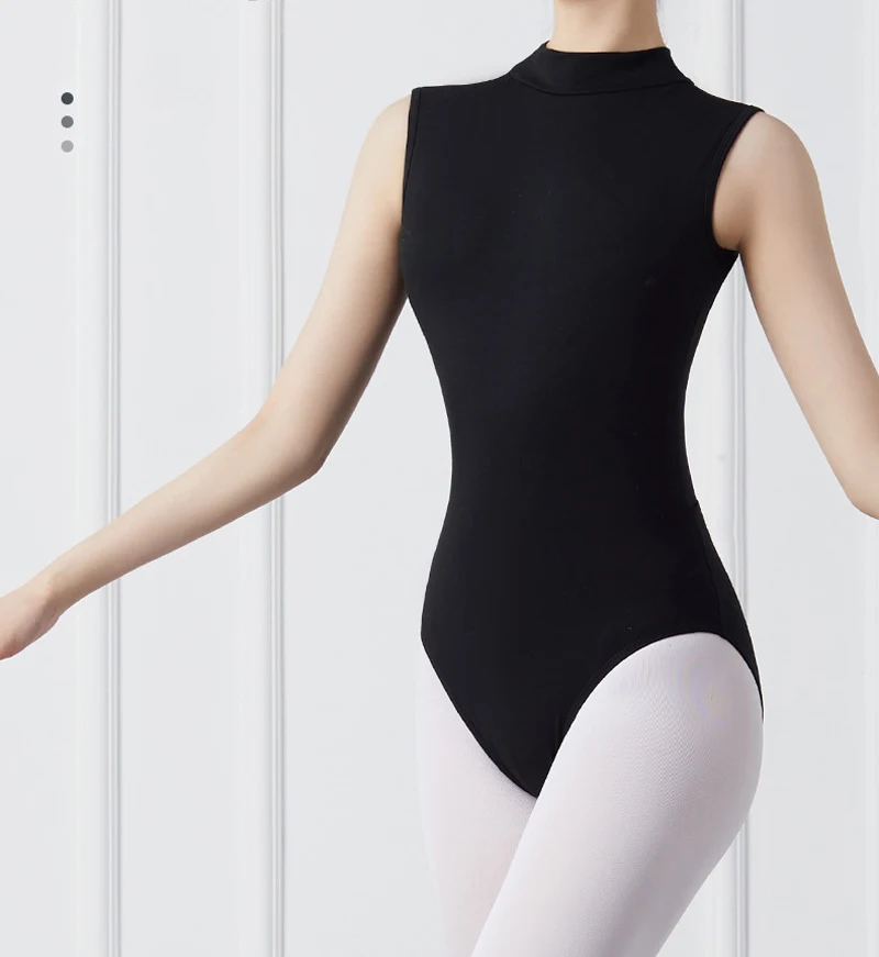 OEM wholesale one piece mesh open back stand collar gymnastics leotards, ballet basic gymnastics leotard training