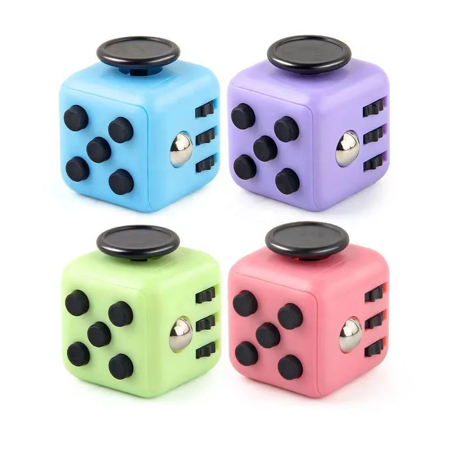 YUWEI Rainbow Color Cubes Antistress Toys Stress Relief Decompression Toy Offices Games For Adults Antistress anxiety Kids Gift