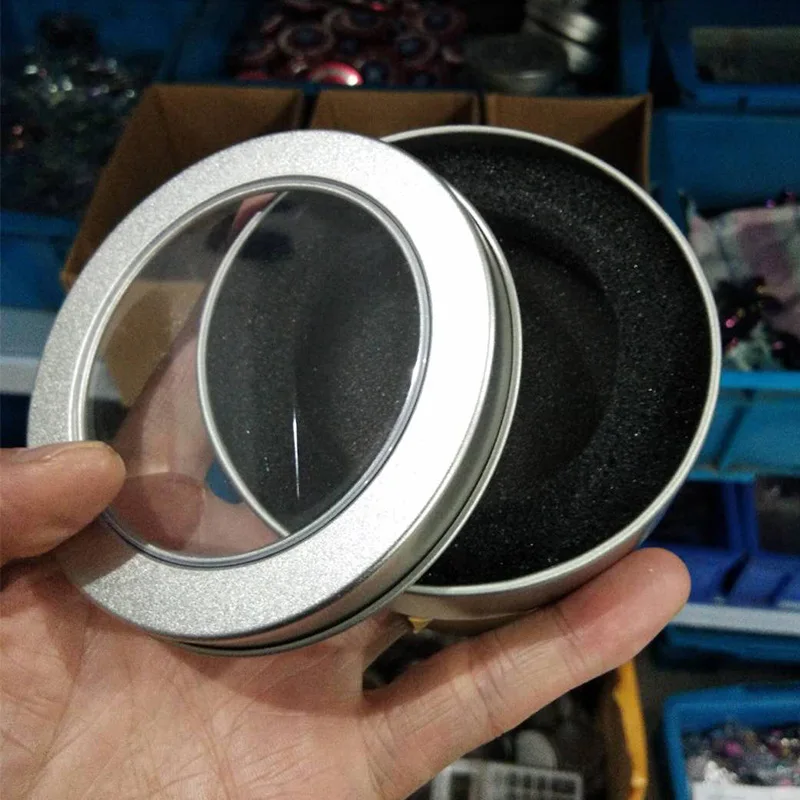 90mm*20mm Iron Packing Box Hand Spinner Packaging Box Round Metal Tin Box For Fidget Spinner