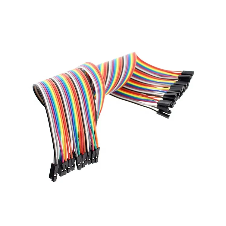New & Original Male To Male Female To Female 40 Pin Breadboard 2.54MM Pitch Dupont Jumper Wires Kit Ribbon Cable