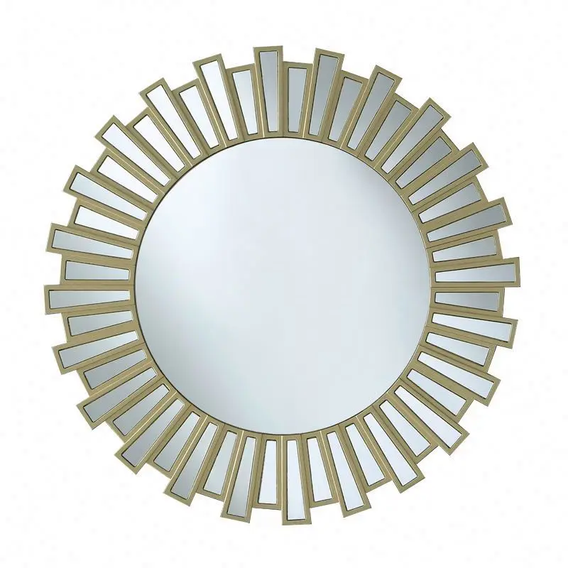 
HD glass frame venetian round mirror wall Home Decoration Interior Wall mirror for Bathroom 