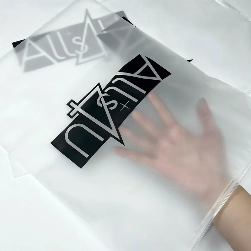 Custom Printed Logo Resealable Frosted Poly Pe Clothing T-Shirts Clothes Plastic Bag Zipper Packaging Zip Lock Bag