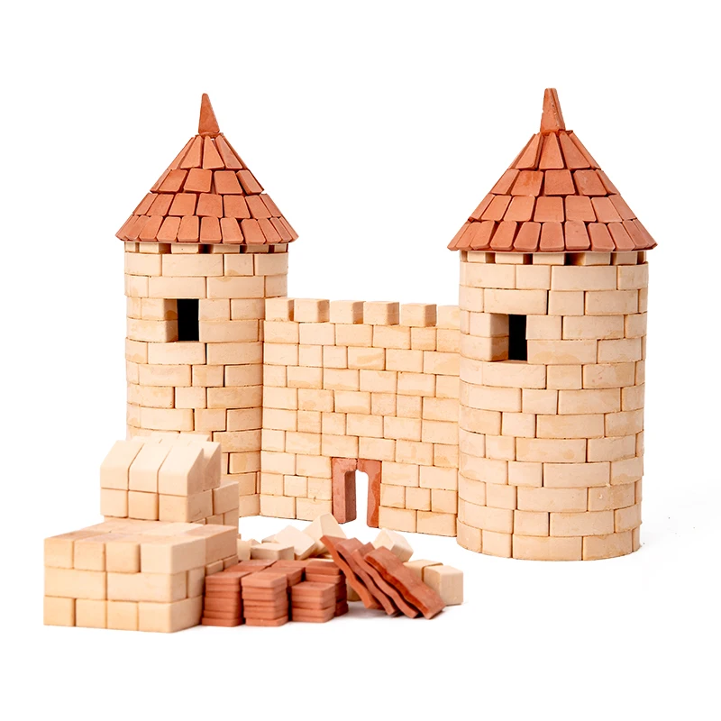 good kid educational construction miniature kit-Twin Towers plaster diy house architecture building brick Toy set gift for child