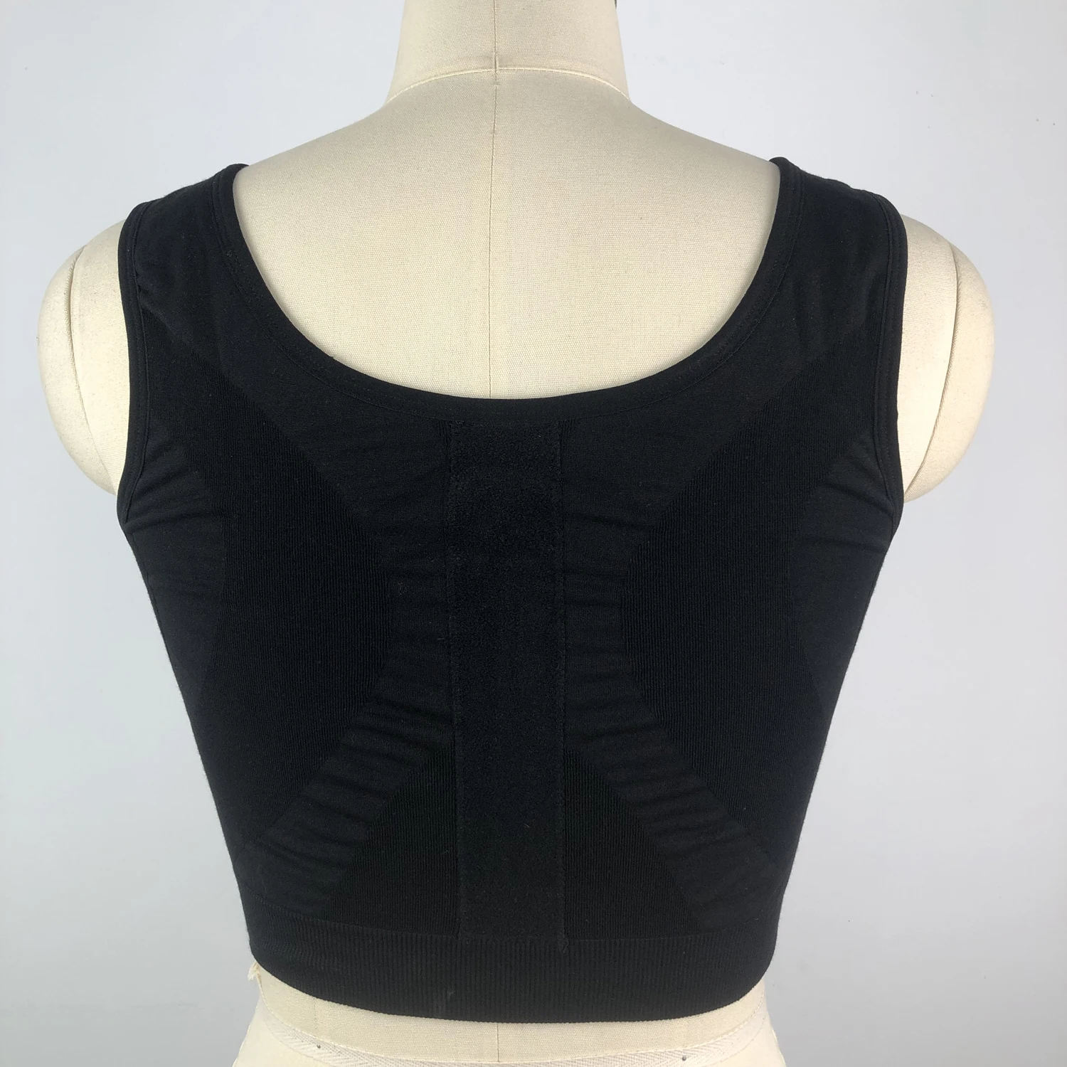 Sustainable bamboo wirefree seamless mastectomy bras hook and eye front closure post surgical support bra with adjustable straps