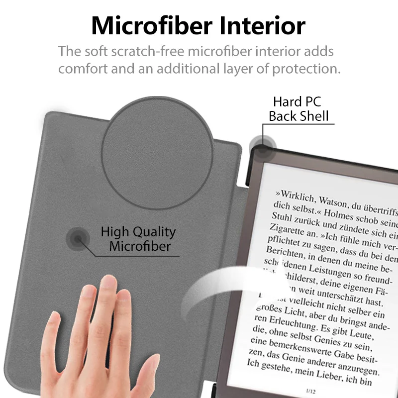 Цветной чехол для Inkpad Pro 3 7 8 дюйма Обложка Pocketbook 740 тонкая кожаная электронная книга PB740 сна