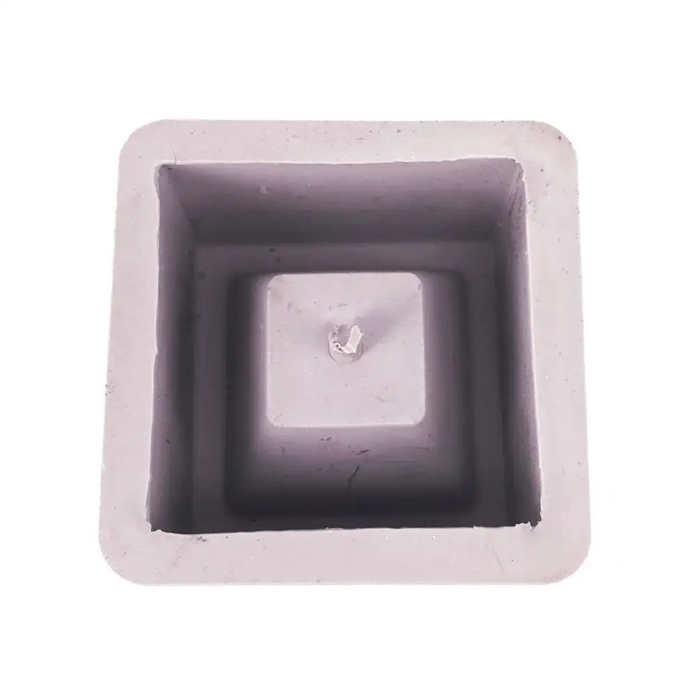 Yiwu bobao factory supply cube shape plaster moss basin desktop green succulent bonsai vase plaster concrete silicone molds
