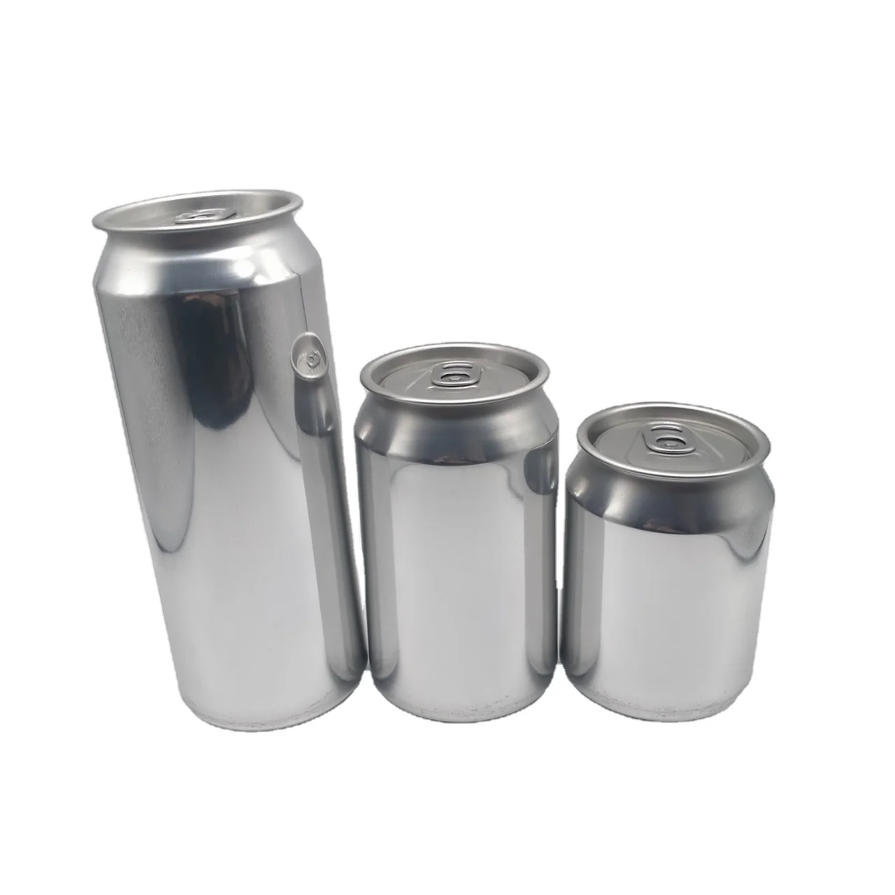 Custom Easy Open End Beverage silver drink Cans Bpa Free Stubby Sleek Can Aluminum cans for drinks 250ml 330ml 355ml 473ml