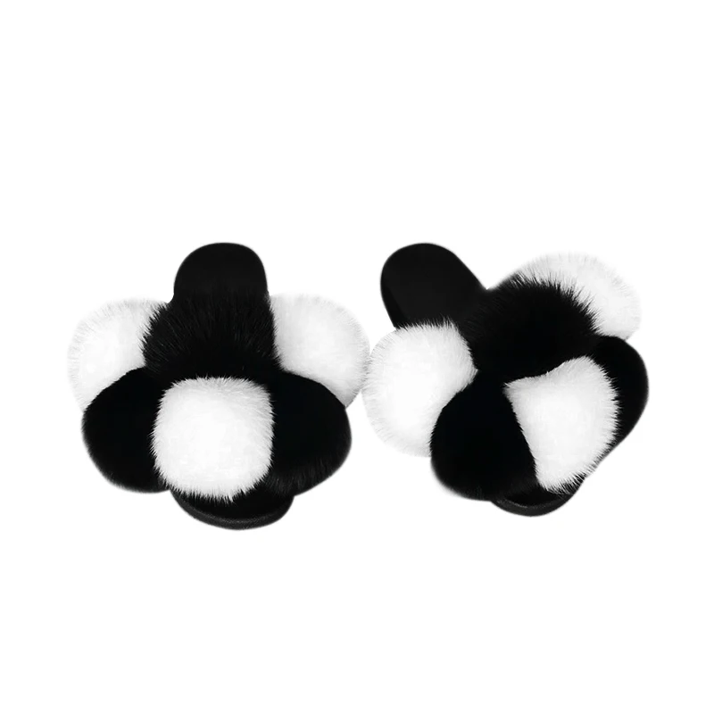 Lower Home Slippers Dressed  Designer Slippers  Lady Winter White And Black Eva Slipper For Women