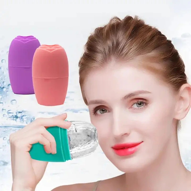 Silicone Face Ice Glow Cube Facial Contouring Ice Mold Roller For Face Roller Massager