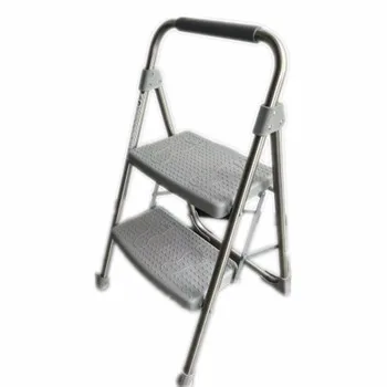 2023 new style two step household ladder stainless steel step ladder with 150kgs safe standard for home use