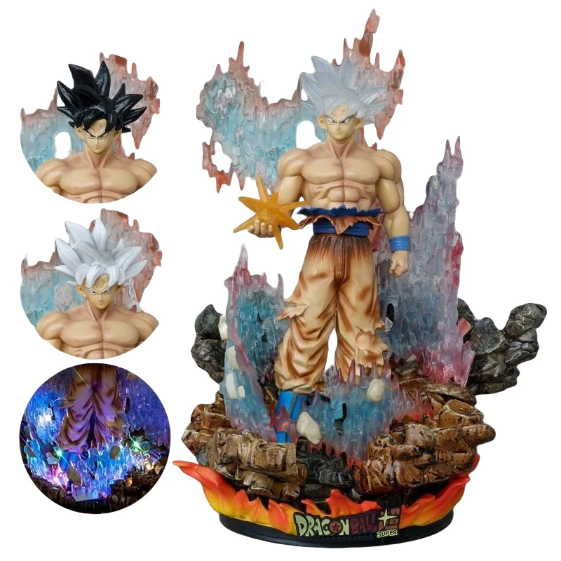 Dragon Super ball Saiya anime figure pvc FC Free Extreme Mind Skill Enlightenment: Empty handed Three headed Sculpture Model