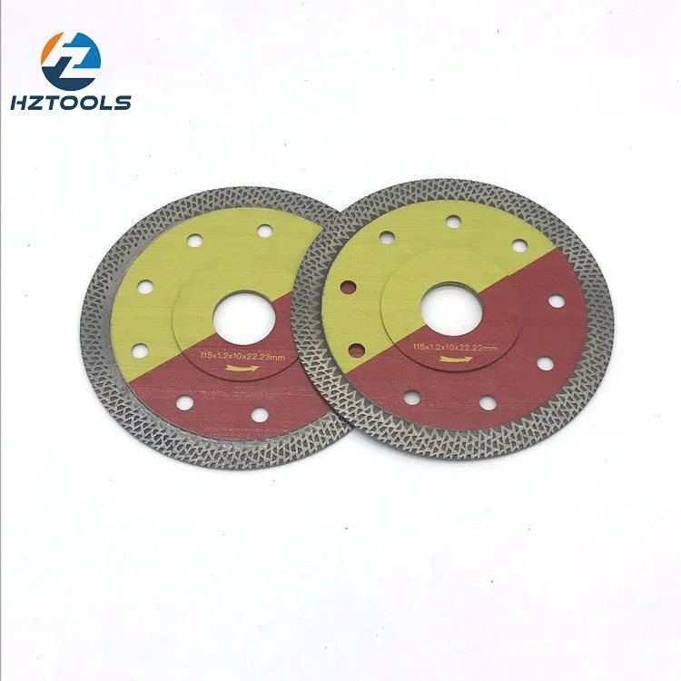 Quality 1.2mm thickness porcelain ceramic tile 4-1/2inch 115mm super thin K turbo diamond saw blade diamond cutting disc